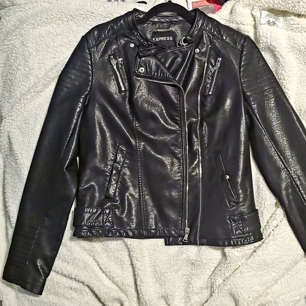 Express Faux Leather Moto Jacket